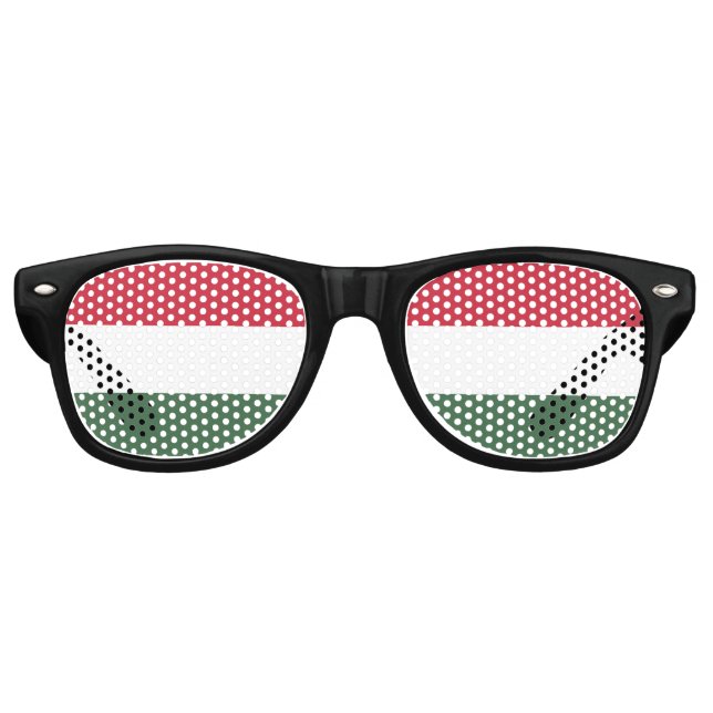 Hungary Flag Retro Sunglasses (Front)