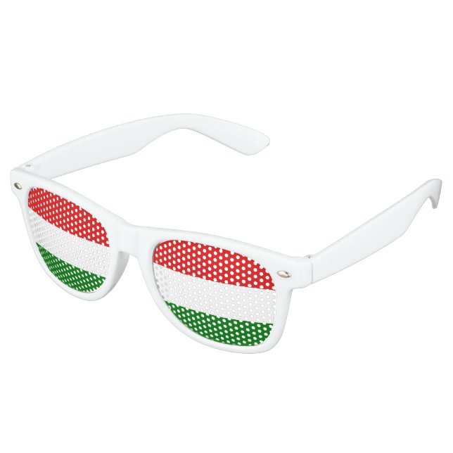 Hungary Flag Retro Sunglasses (Angled)