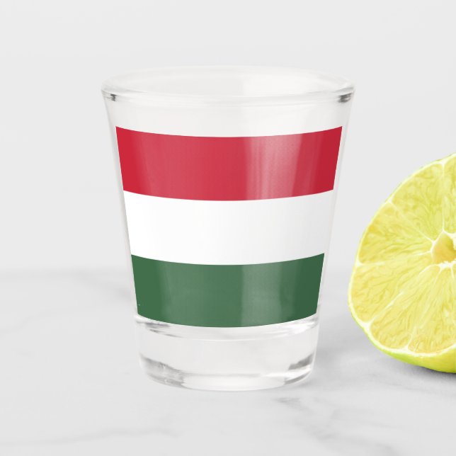 Hungary Flag Shot Glass (Front)