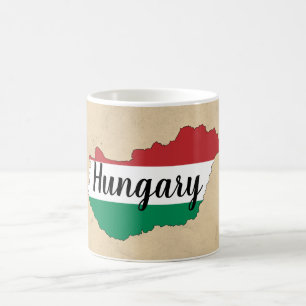 Hungary Flag Silhouette Coffee Mug