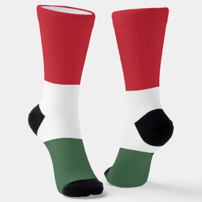 Hungary Flag Socks (Angled)