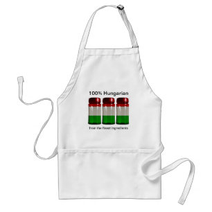 Hungary Flag Spice Jars Apron
