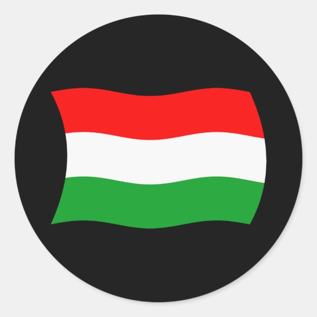 Hungary Flag Sticker (Front)