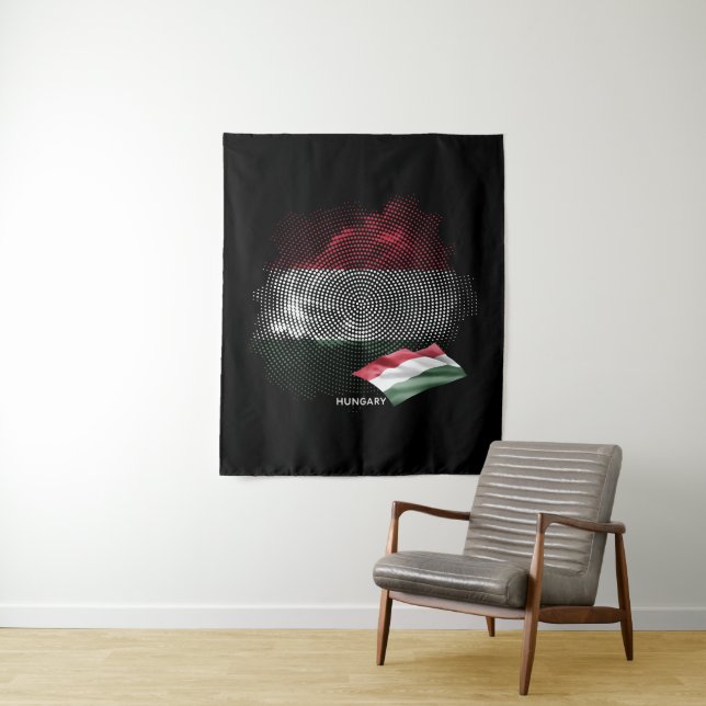 Hungary flag tapestry (In Situ)