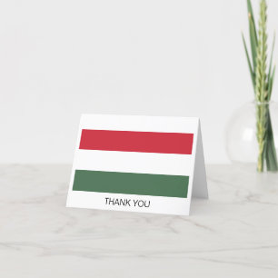 Hungary Flag Thank You Card