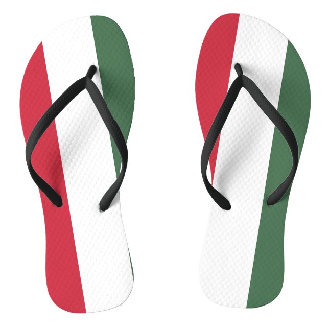 Hungary Flag Thongs (Footbed)