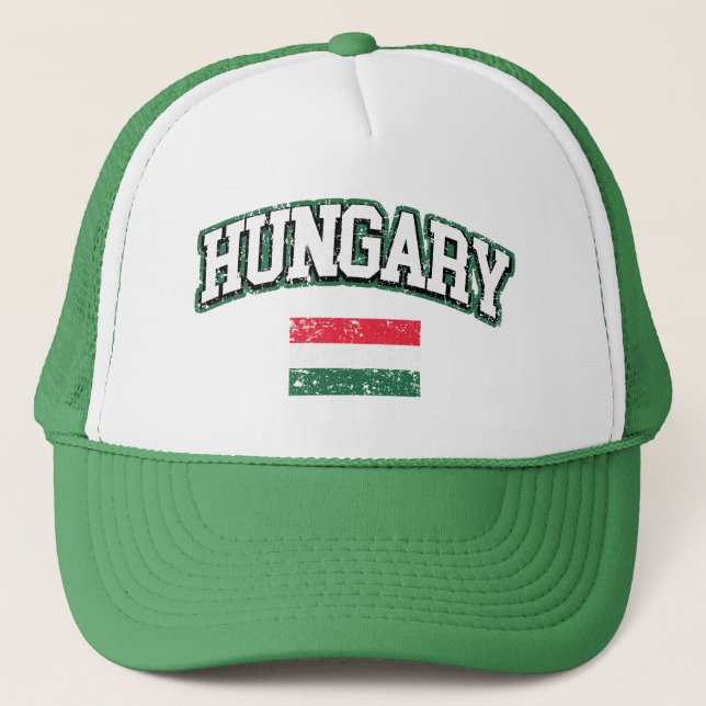 Hungary Flag Trucker Hat (Front)