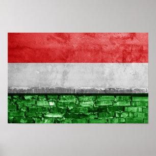 Hungary flag wall poster
