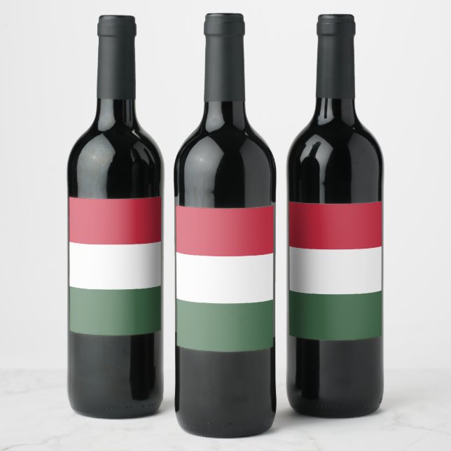 Hungary flag wine label (Bottles)