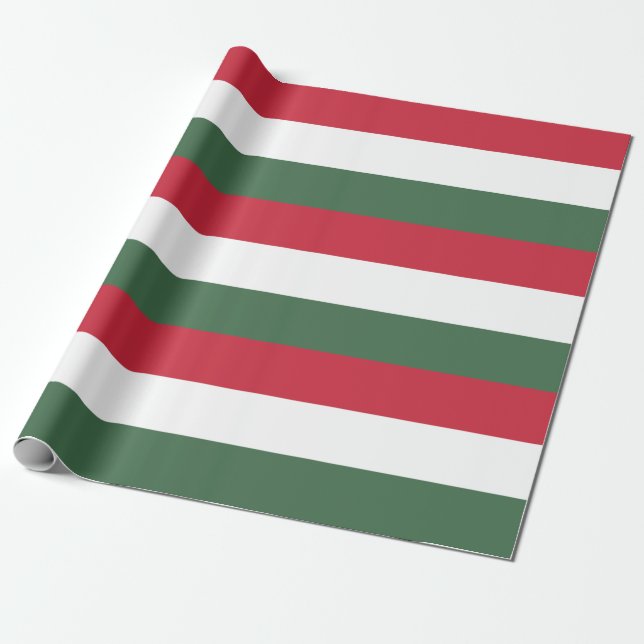 Hungary Flag Wrapping Paper (Unrolled)