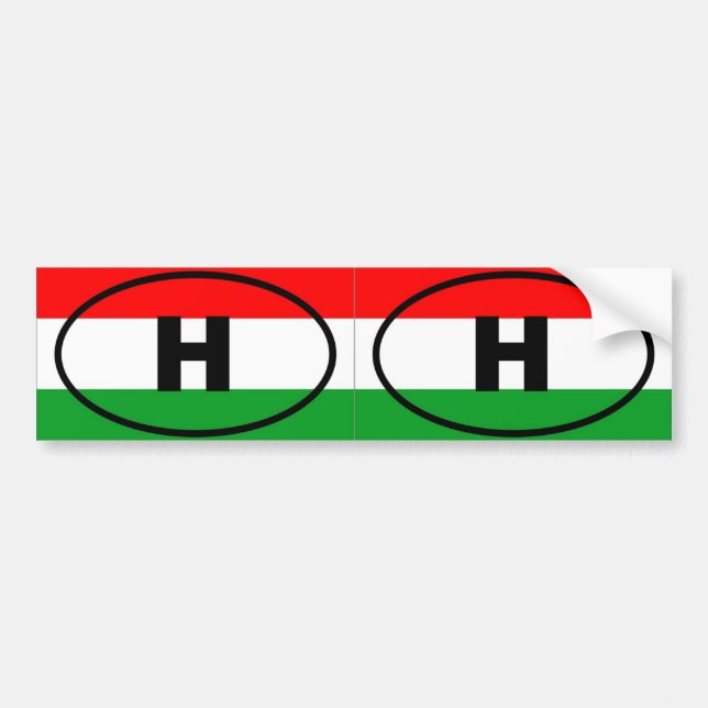 Hungary - H - European oval Bumper Sticker (Front)