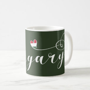 Hungary Heart Mug, Hungarian Coffee Mug