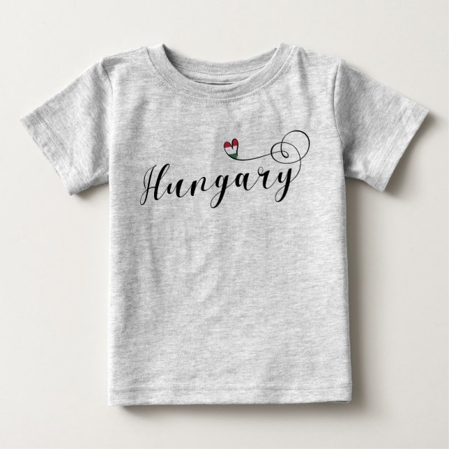 Hungary Heart T-Shirt, Hungarian Baby T-Shirt (Front)