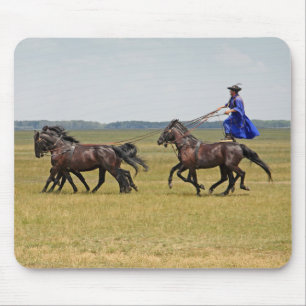 Hungary horseman and horses mouse pad