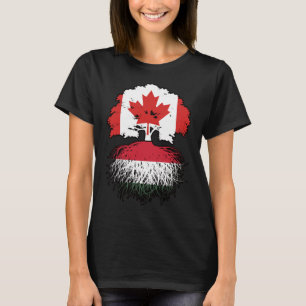 Hungary Hungarian Canadian Canada Tree Roots Flag T-Shirt