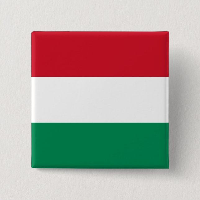 Hungary (Hungarian) Flag 15 Cm Square Badge (Front)