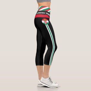 Hungary & Hungarian Flag fashion, Fitness, Sports  Capri Leggings