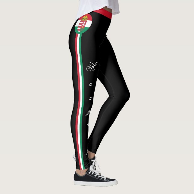 Hungary & Hungarian Flag fashion travel/sport fans Leggings (Right)