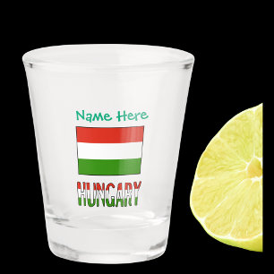 Hungary Hungarian Flag Green Personalised Shot Glass