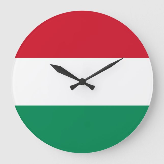 Hungary (Hungarian) Flag Large Clock (Front)