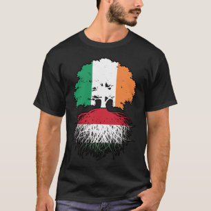 Hungary Hungarian Irish Ireland Tree Roots Flag T-Shirt
