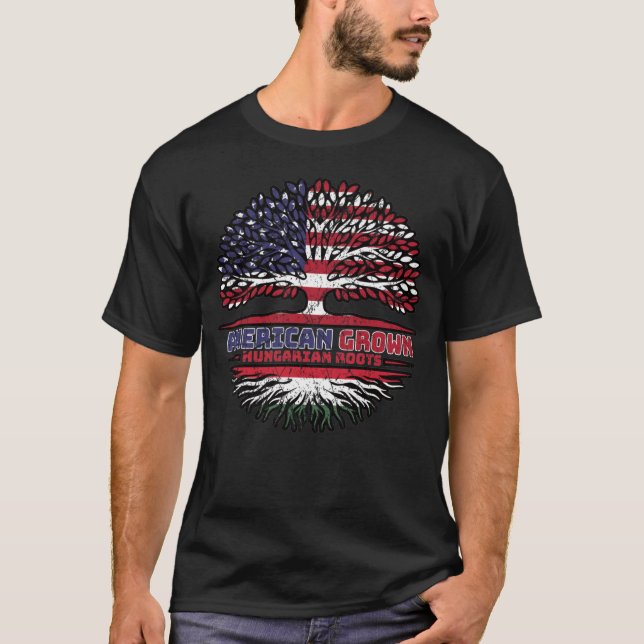 Hungary Hungarian US American USA United States T-Shirt (Front)