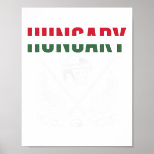 Hungary Ice Hockey Fans Jersey Support Hungarian H Poster