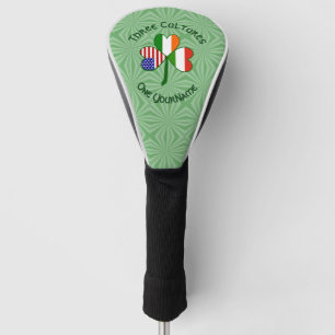 Hungary Ireland USA Shamrock Flag Personalised  Golf Head Cover