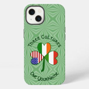 Hungary Ireland USA Shamrock Flag Personalised iPhone 13 Case