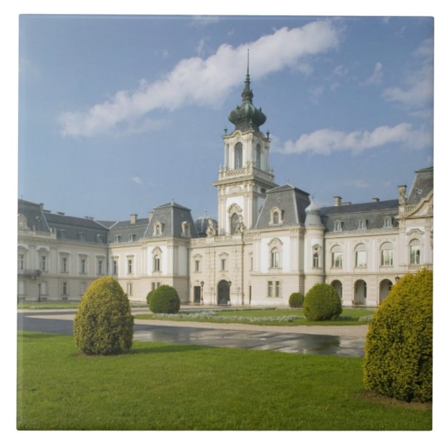 HUNGARY, Lake Balaton Region, KESZTHELY: 2 Ceramic Tile (Front)