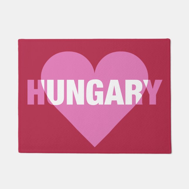Hungary Love custom colour doormats (Front)