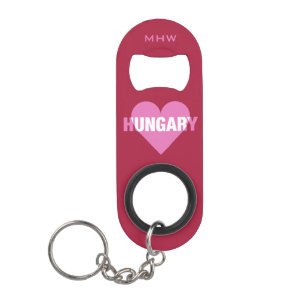 Hungary Love custom monogram bottle opener