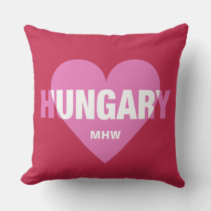 Hungary Love custom monogram throw pillows