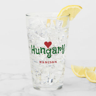 Hungary Love custom name pint glass