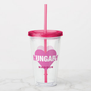 Hungary Love custom name tumblers
