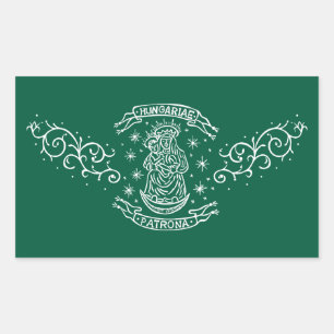 hungary motif rectangular sticker