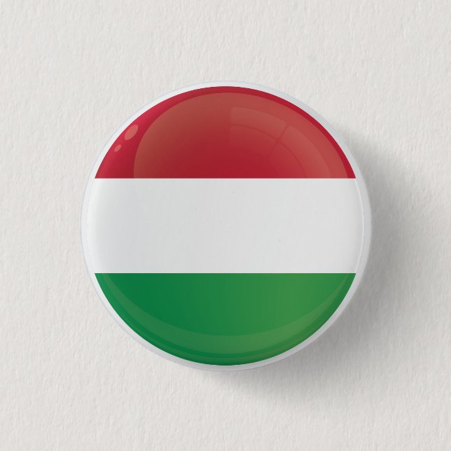 Hungary  Round Icon Flag 3 Cm Round Badge (Front)