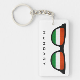 Hungary Shades custom text & colour key chain