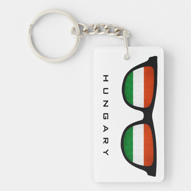 Hungary Shades custom text & colour key chain (Front)