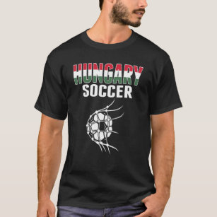 Hungary Soccer Ball In Net  Hungarian Football Sup T-Shirt