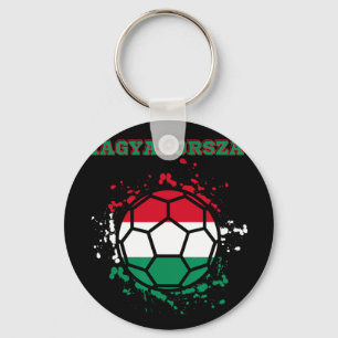 Hungary Soccer Hungarian Flag Fan Jersey Key Ring