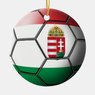Hungary Soccer Ornament