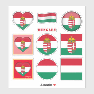 Hungary stickers & Hungarian Flag, Heart /sports