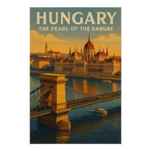 HUNGARY — THE PEARL OF THE DANUBE POSTER