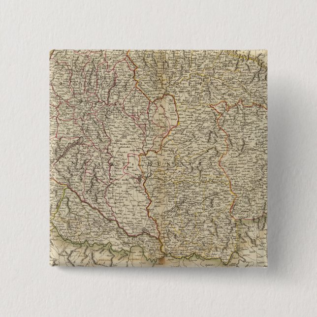 Hungary, Transylvania, Croatia 15 Cm Square Badge (Front)