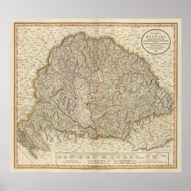 Hungary, Transylvania, Croatia Poster (Front)