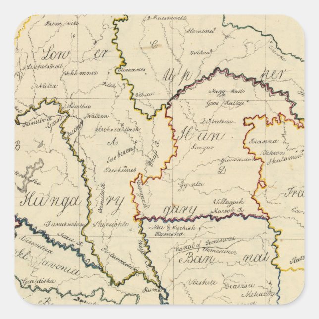 Hungary, Transylvania Square Sticker (Front)