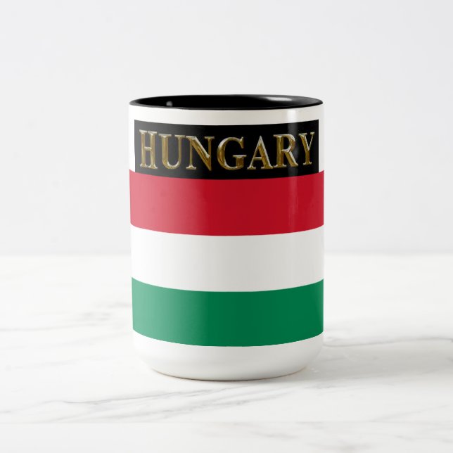 HUNGARY Two-Tone COFFEE MUG (Center)