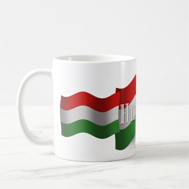Hungary Waving Flag Coffee Mug (Left)