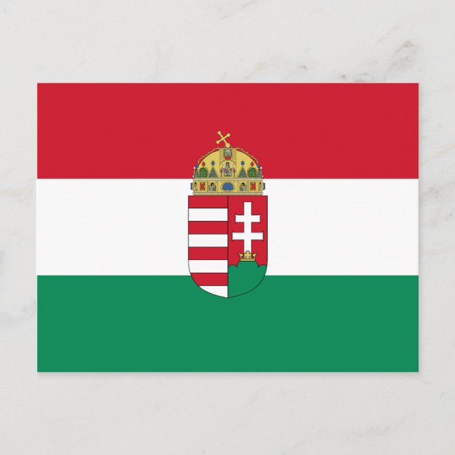 Hungary With Arms (State), Hungary Postcard (Front)